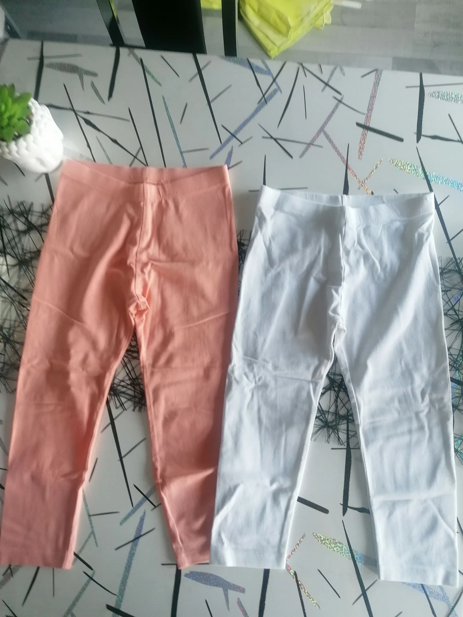 Lote de 2 leggings naranja blanco talla 10 años 👧🏻 – photo 2